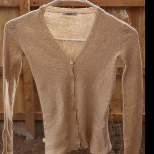 PRADA Cream Tan knit cardigan size 42 XXS - READ DESCRIPTION